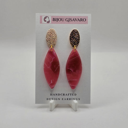 Statement Oorbellen Rose Petal Glow