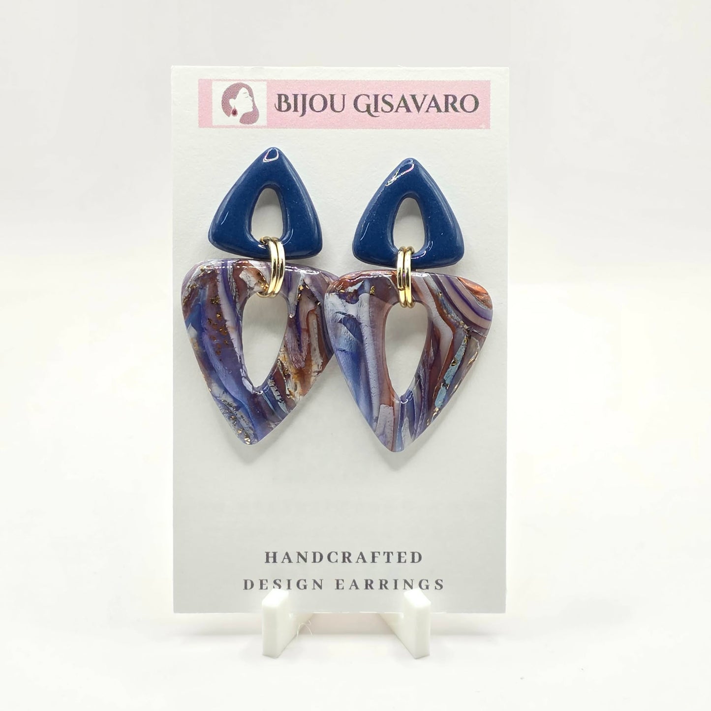 statement oorbellen Sapphire Amethyst