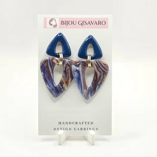 statement oorbellen Sapphire Amethyst